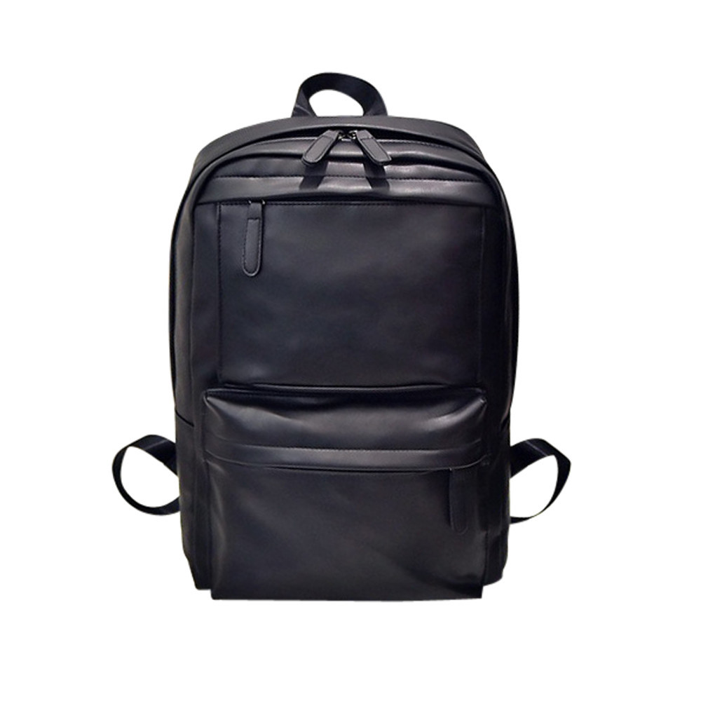 ViViSto Men's Women's Leather Backpack Laptop Satchel Travel School Rucksack Bag 18x14x8 Backpack